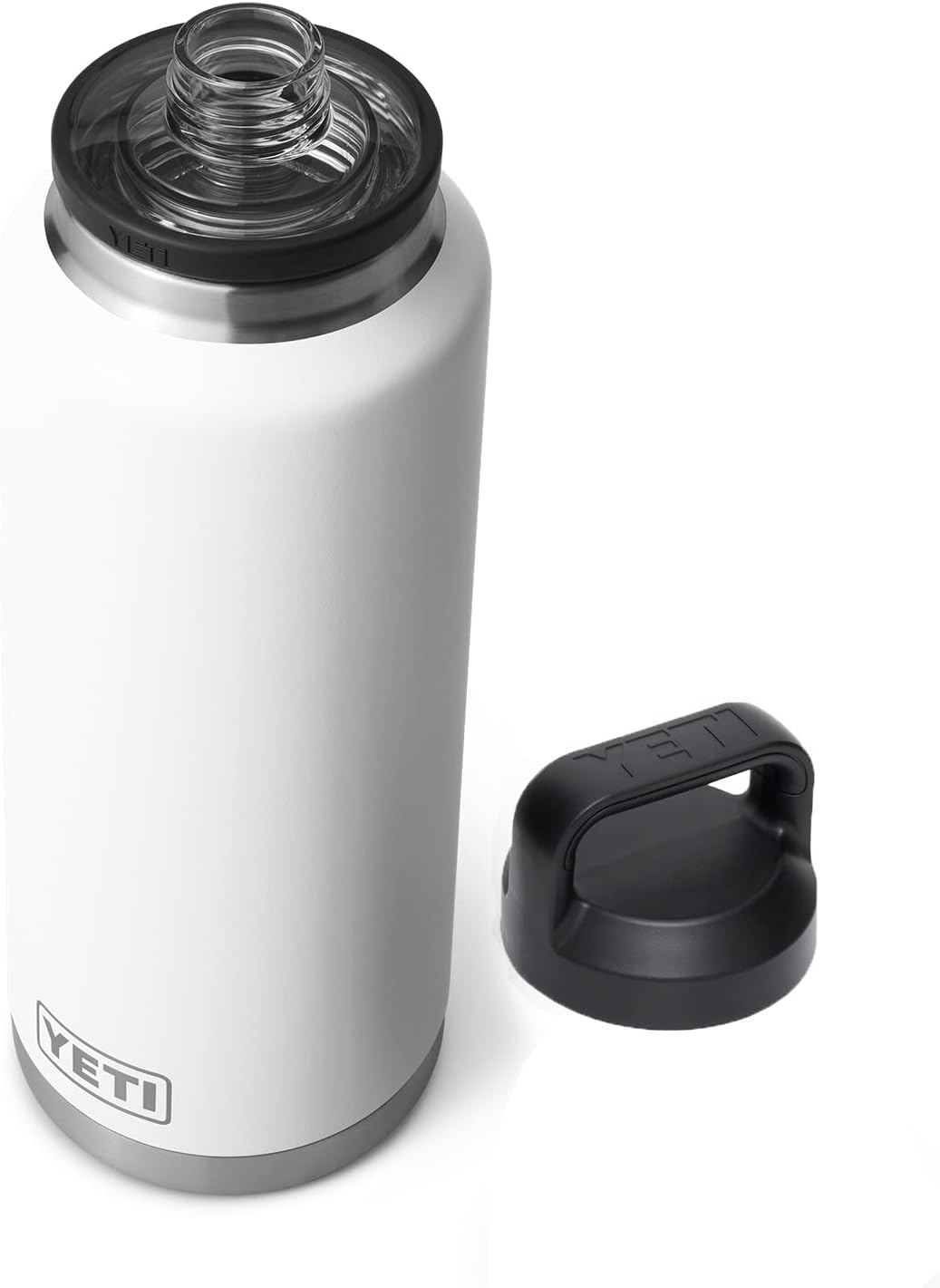 YETI Rambler 46 oz Bottle, Vacuum Insulated, Leakproof, Stainless Steel with Chug Cap, Black Forest Green