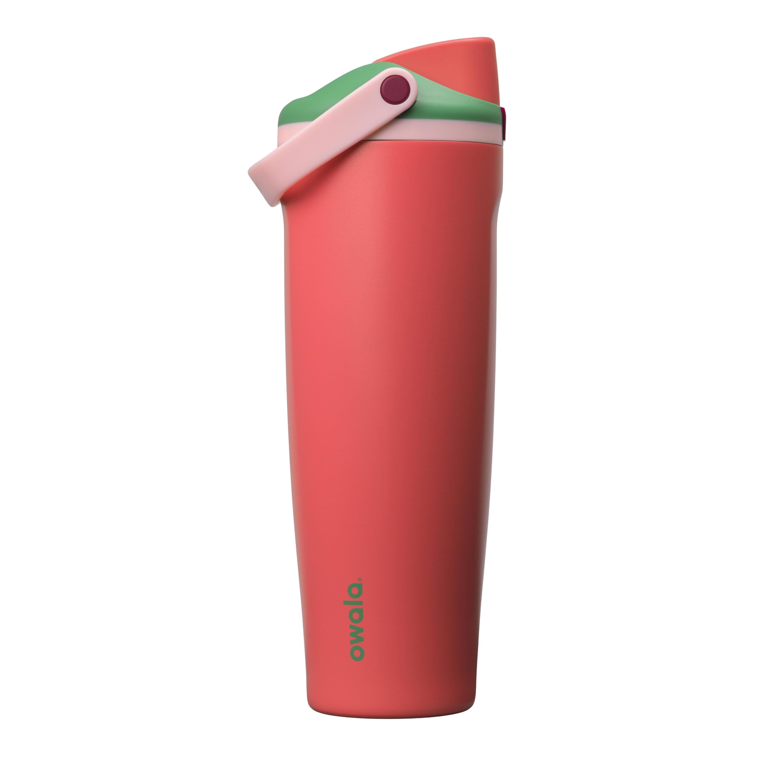 Owala FreeSip Sway Insulated Stainless Steel Water Bottle with Two-Way Spout, Built-In Straw and Bucket Handle, Made for Travel, School, and Sports, 40oz, BPA Free, Leak Proof, Black Cherry