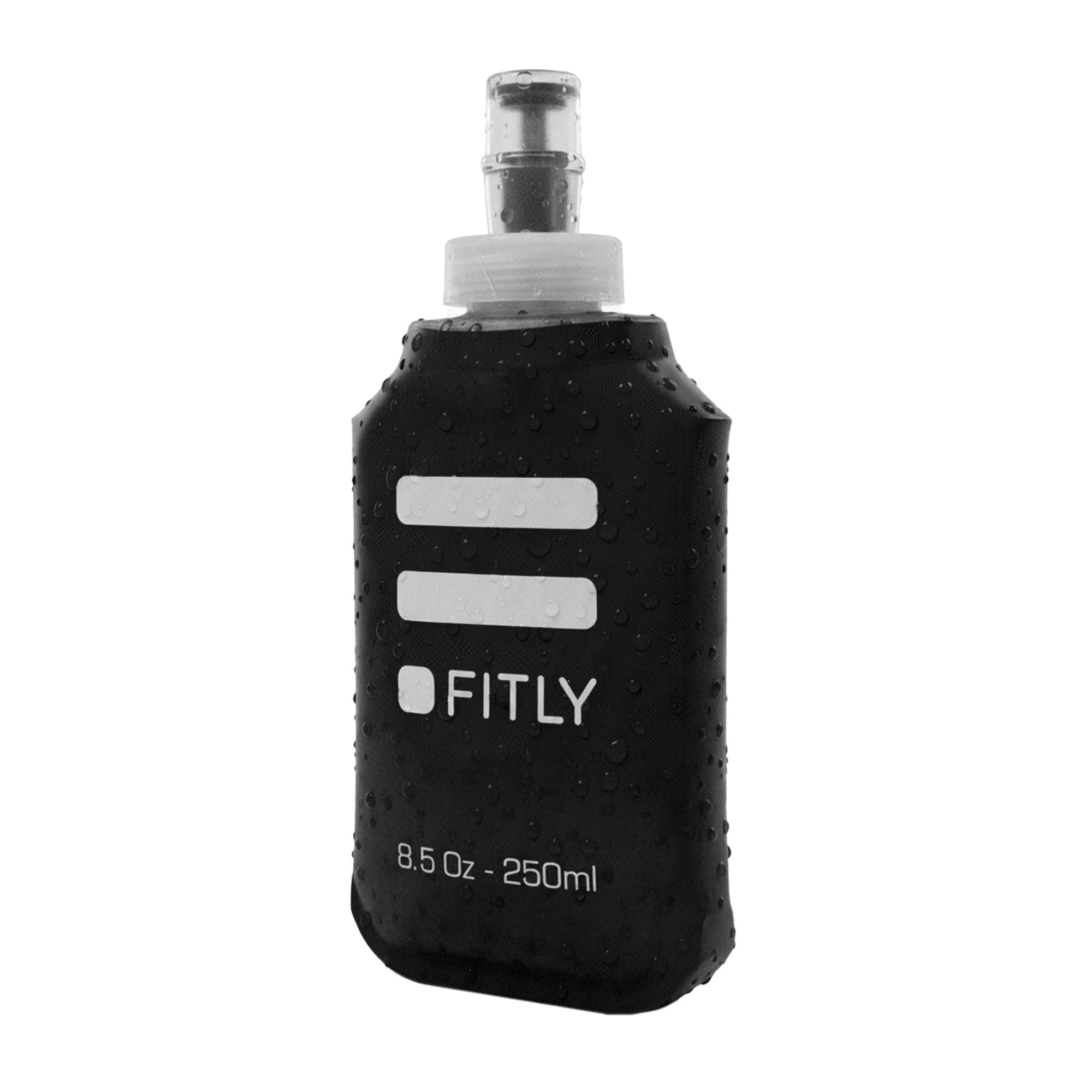 FITLY Soft Flask - Shrink As You Drink Soft Water Bottle for Hydration Pack - Folding Water Bottle Ideal for Running, Hiking, Cycling, Climbing & Rigorous Activity