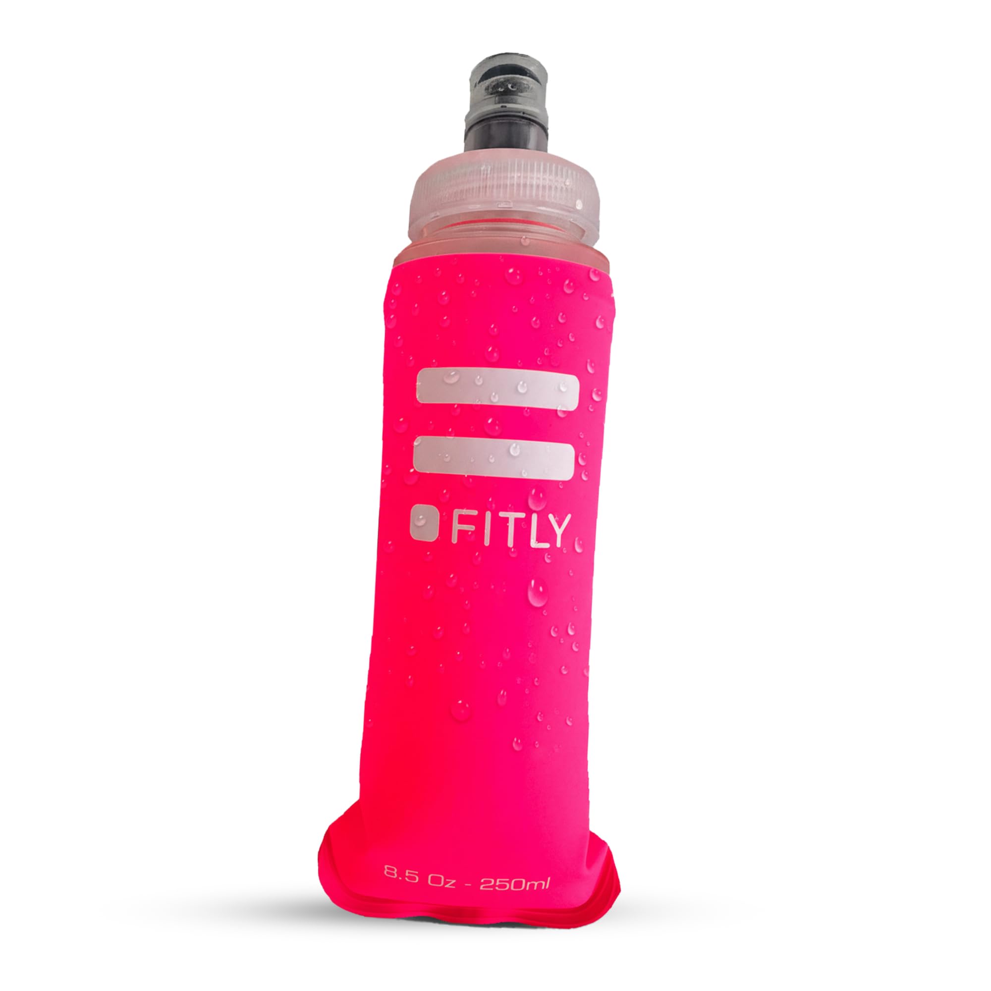 FITLY Soft Flask - Shrink As You Drink Soft Water Bottle for Hydration Pack - Folding Water Bottle Ideal for Running, Hiking, Cycling, Climbing & Rigorous Activity
