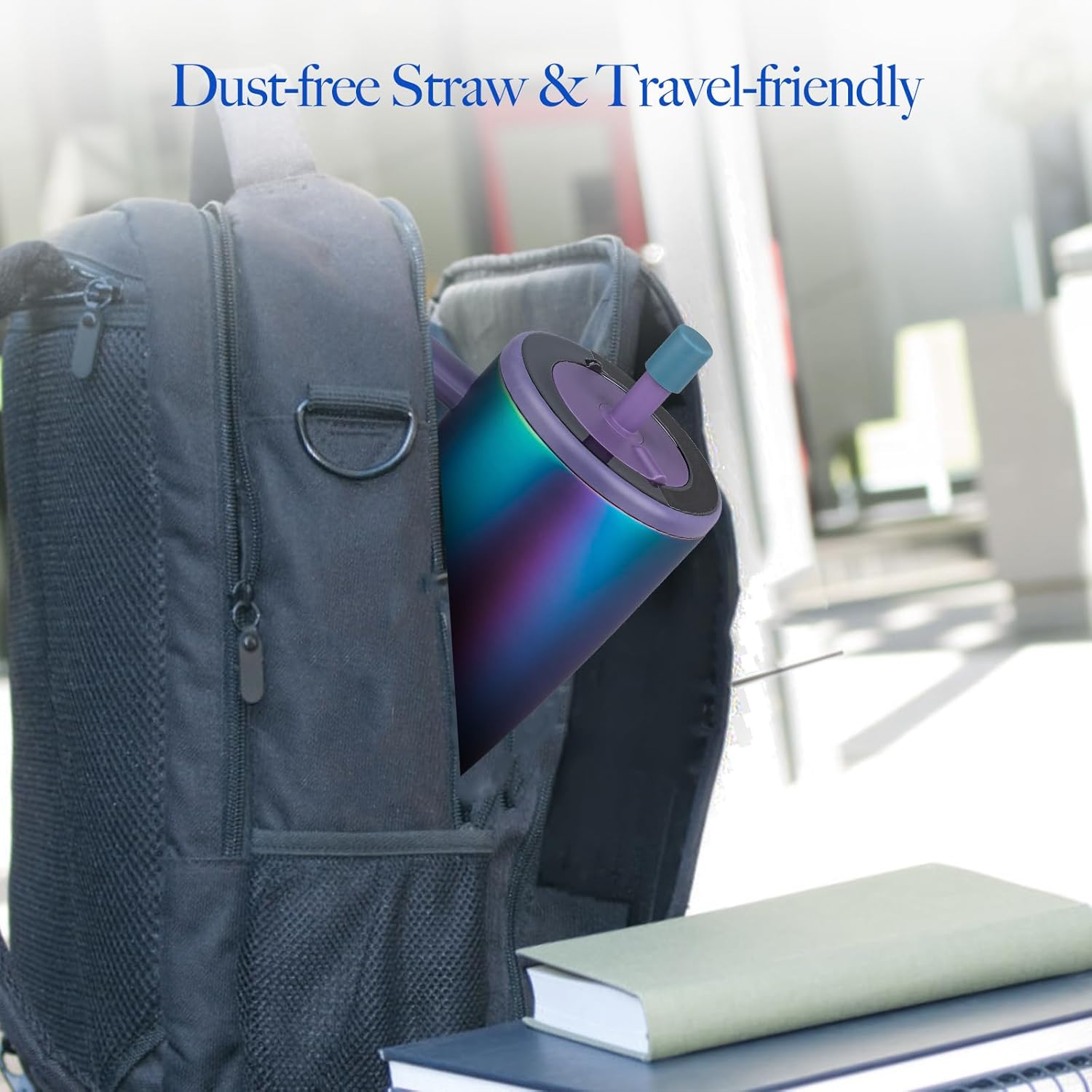 TERPINK 2 Pack Magnetic Straw Caps Compatible with BrüMate All Era and Resa Tumblers, Silicone Straw Caps Toppers Compatible with Brumate Accessories, Straw Covers Protectors BPA Free (Dark Blue)