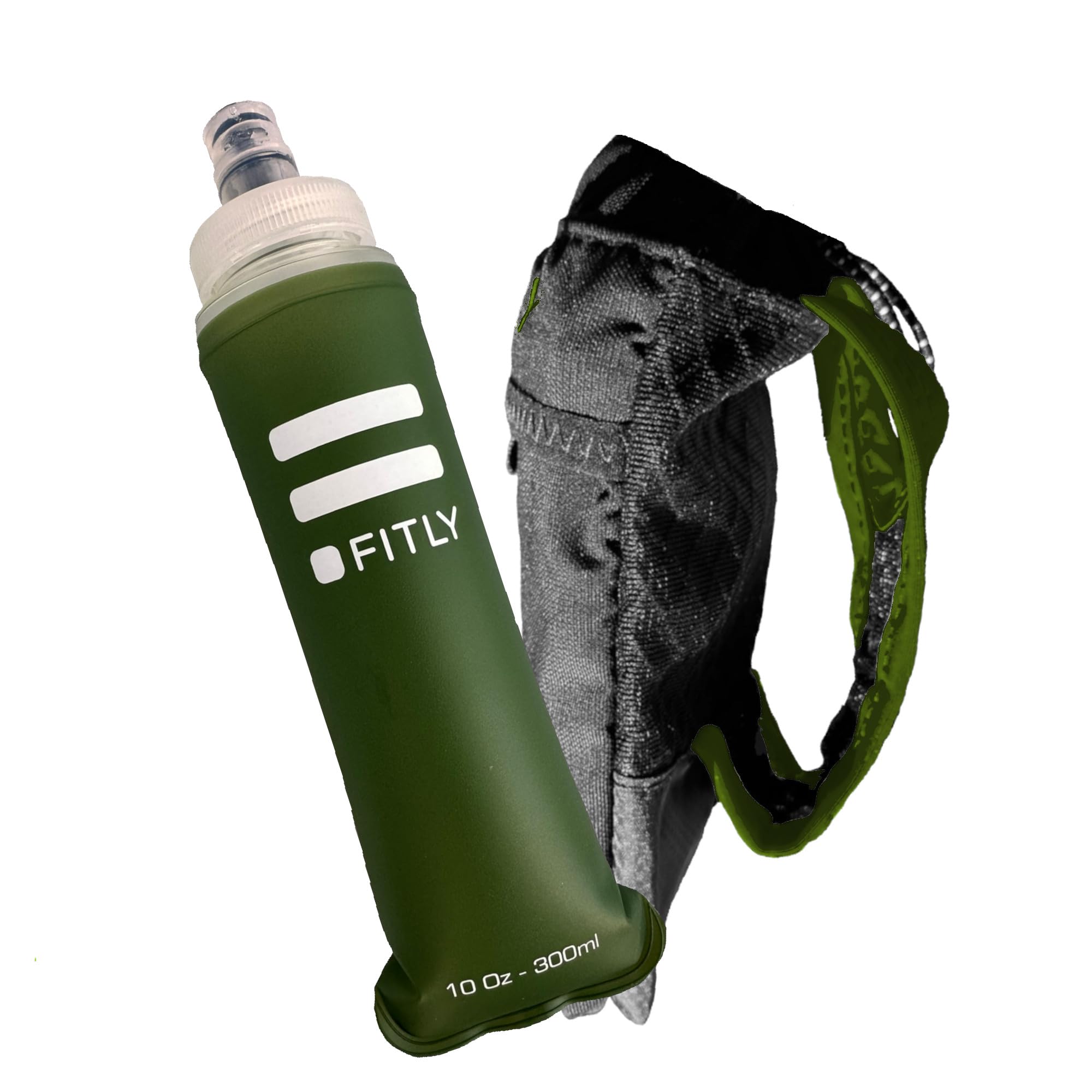 FITLY Soft Flask - Shrink As You Drink Soft Water Bottle for Hydration Pack - Folding Water Bottle Ideal for Running, Hiking, Cycling, Climbing & Rigorous Activity
